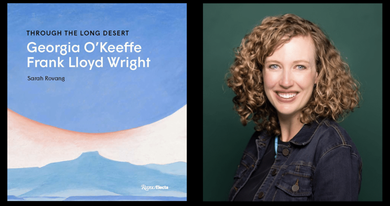 book cover and Sarah Rovang headshot