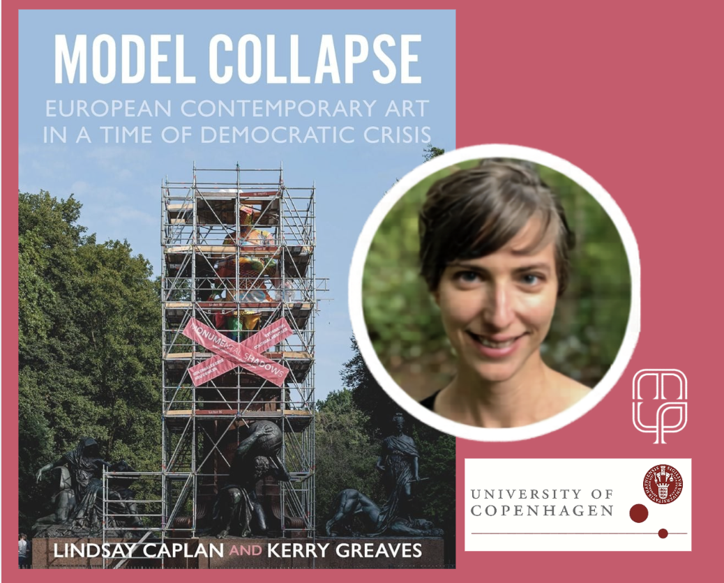 head shot of Lindsay and cover of the book