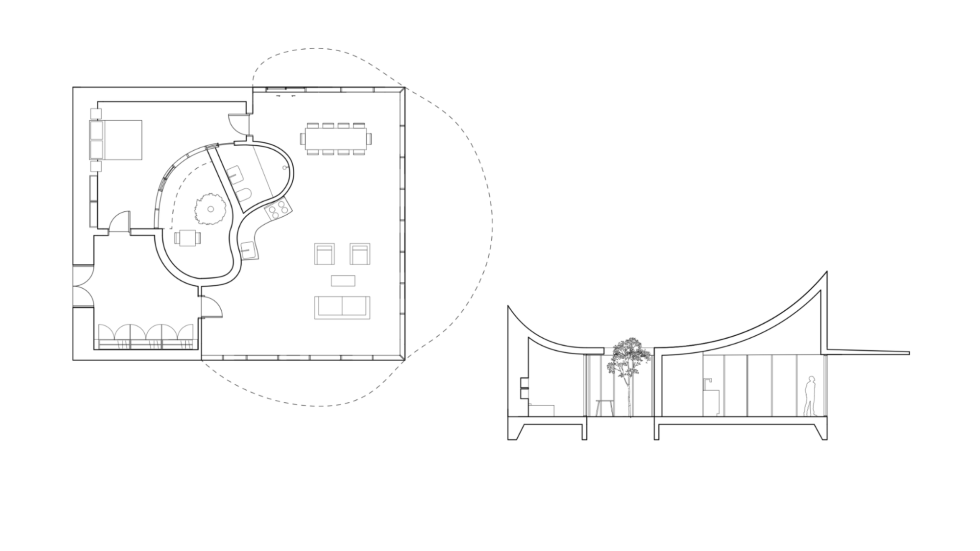 Section and plan